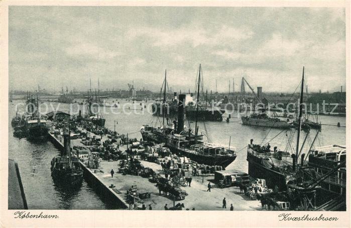 Kobenhavn Kvaesthusbroen Hafen Schiffe