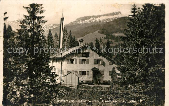 Riezlern Kleinwalsertal Vorarlberg oesterreichische Grenzwirtshaus Walserschanz
