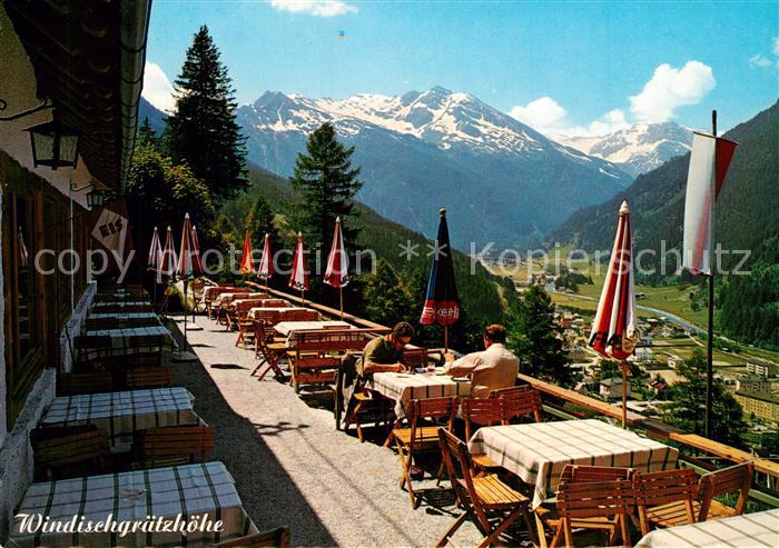Badgastein Windischgraetzhoehe Alpengasthaus Terrasse Fernsicht Alpenpanorama