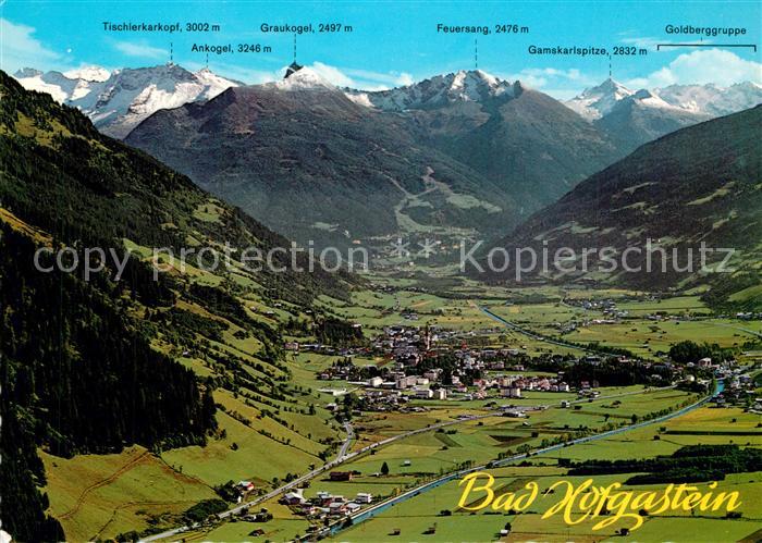 Bad Hofgastein Panorama Blick gegen die Hohen Tauern Fliegeraufnahme