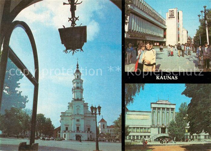 Kaunas Kowno Town Hall Square Merkurijus Department Store Laisves Avenue Histori