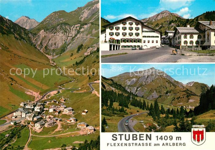 Stuben Vorarlberg Landschaftspanorama Flexenstrasse am Arlberg Dorfmotiv
