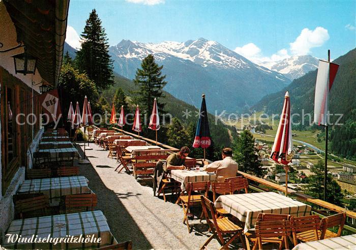 Badgastein Windischgraetzhoehe Berggaststaette Terrasse Fernsicht Alpenpanorama