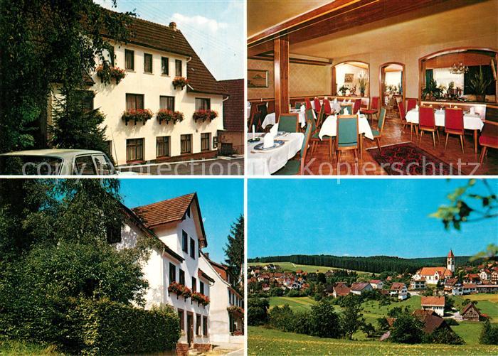 Waldachtal Hotel Pension Hirsch Ortsansicht mit Kirche