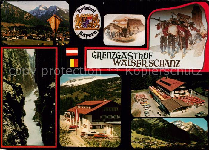 Hirschegg Kleinwalsertal Vorarlberg Grenzgasthof Walserschanz Schlucht Alpenpano