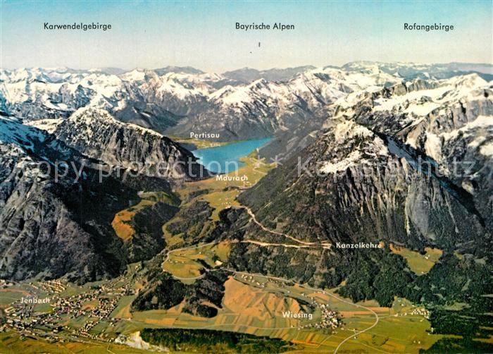Achensee und Umgebung Karwendelgebirge Bayrische Alpen Rofangebirge Fliegeraufna