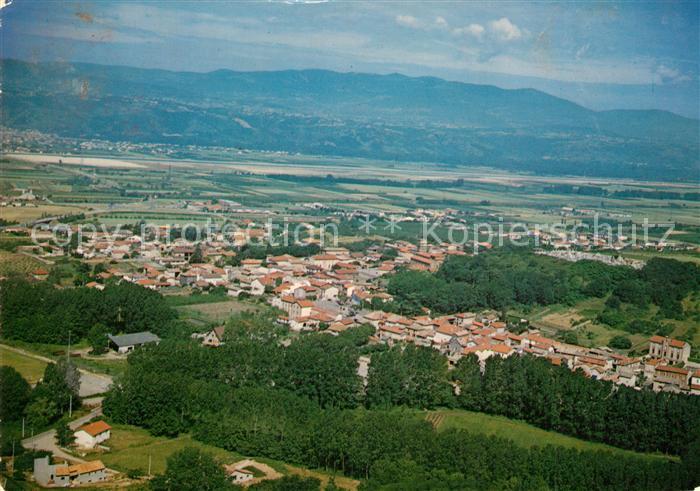 Chanas Vue aérienne au fond Massif du Mont Pil