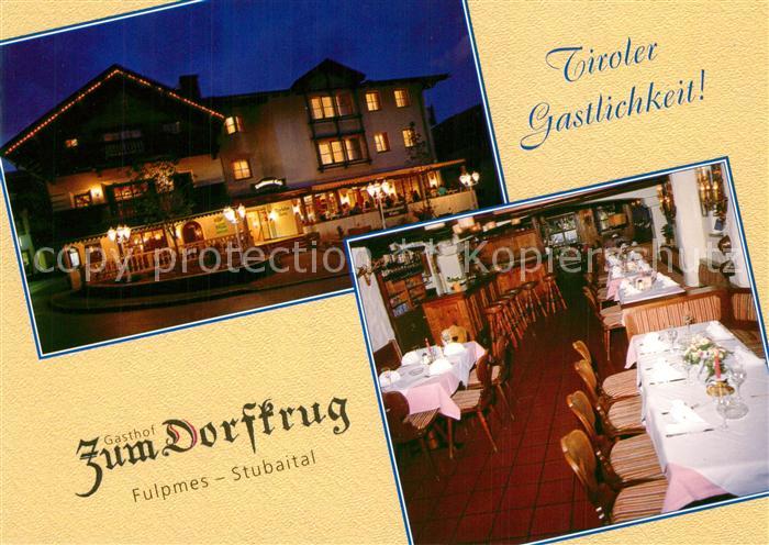 Fulpmes Tirol Gasthof Zum Dorfkrug Restaurant Nachtaufnahme