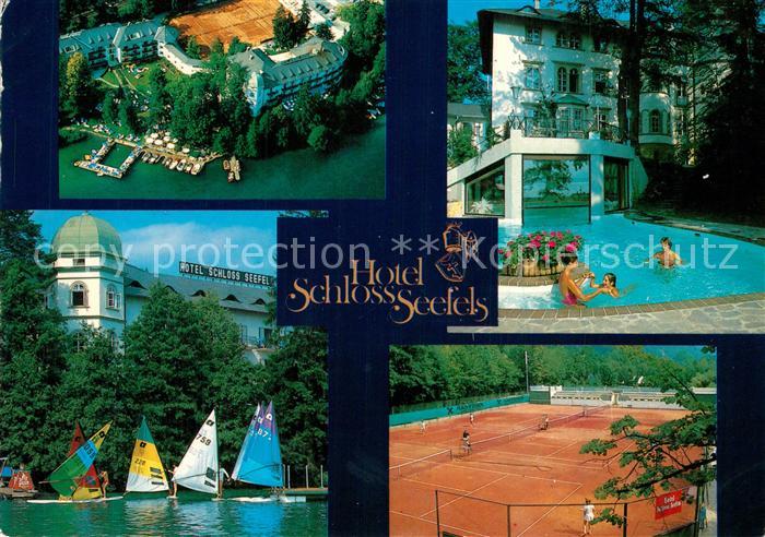 Poertschach Woerthersee Hotel Schloss Seefels Swimming Pool Tennisplatz Windsurf