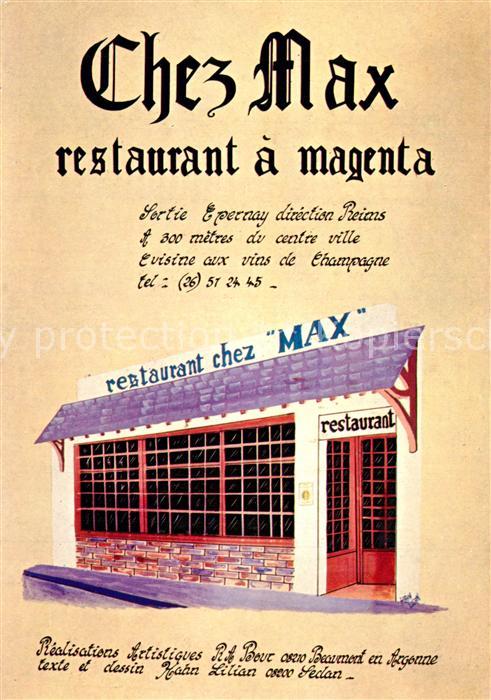 Magenta Restaurant Chez Max Kuenstlerkarte