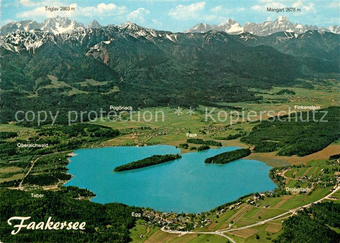 Faakersee und Umgebung Alpenpanorama Fliegeraufnahme