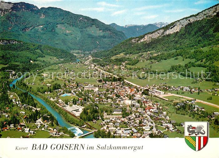 Bad Goisern Salzkammergut Kurort Jodschwefelbad Alpenpanorama Fliegeraufnahme