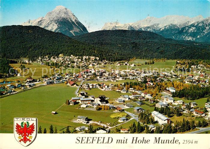 Seefeld Tirol mit Hohe Munde Mieminger Kette Fliegeraufnahme