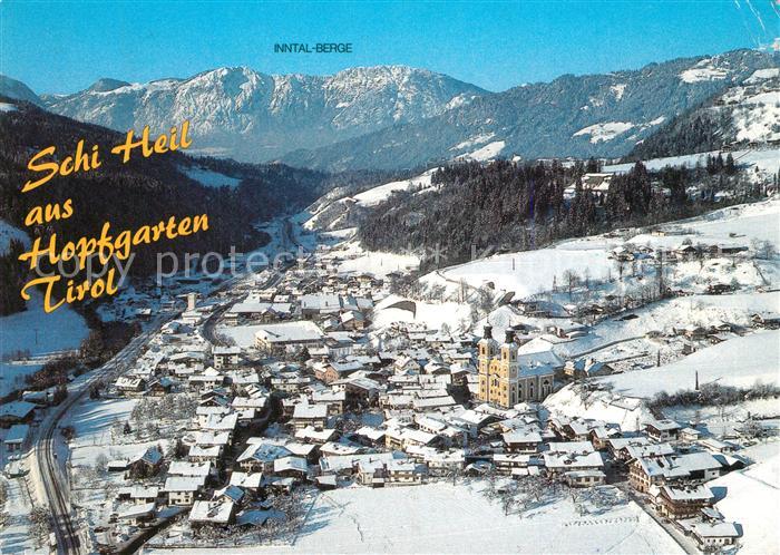 Hopfgarten Brixental Wintersportplatz Alpen Fliegeraufnahme