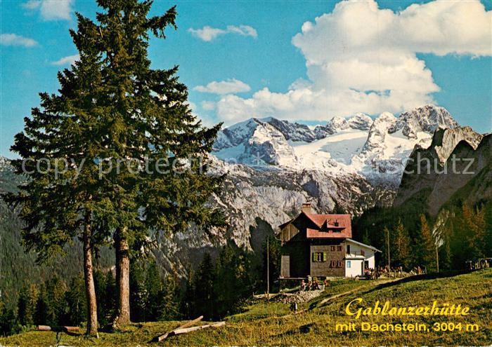 Gosau Oberoesterreich Gablonzerhuette Berghaus Dachsteingebirge