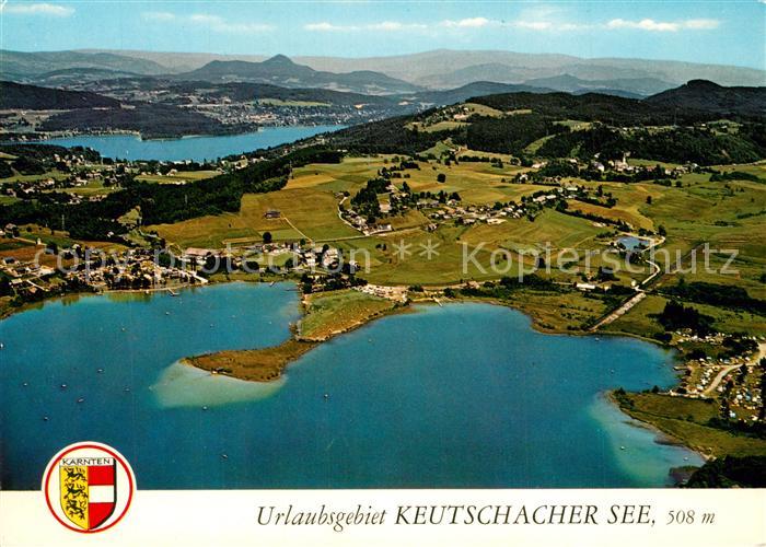 Keutschach See Urlaubsgebiet Kautschacher See mit Woerthersee und Ulrichsberg Fl