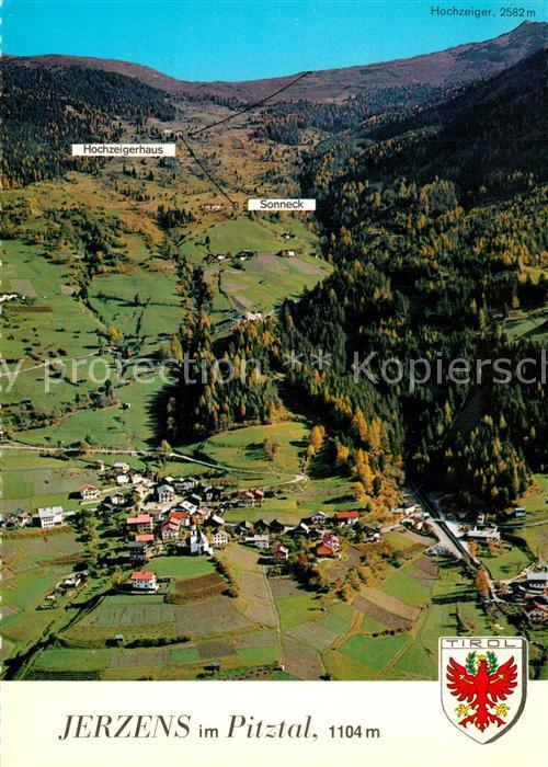 Jerzens Panorama Pitztal Hochzeigerhaus Sonneck Hochzeigerkamm Fliegeraufnahme