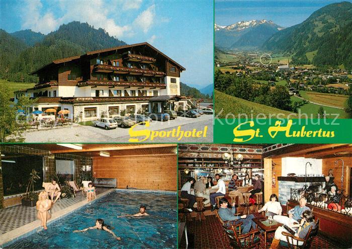 Rauris Sporthotel St Hubertus Hallenbad Bar Landschaftspanorama Alpen