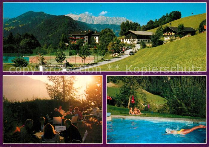 St Johann Pongau Hotel Restaurant Alpenhof Terrasse Swimming Pool Tennisplatz Al