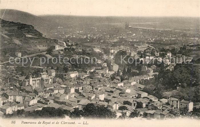 Royat les Bains Fliegeraufnahme et Clermont