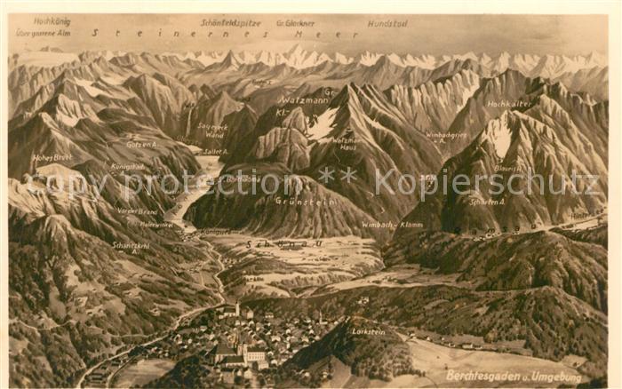 Berchtesgaden Panoramakarte