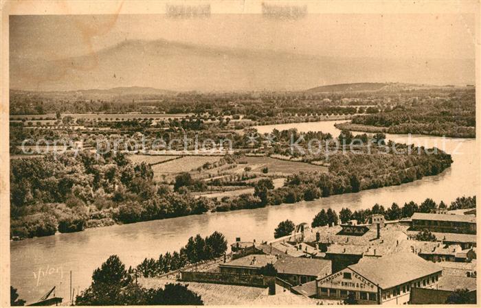 Avignon Vaucluse Fliegeraufnahme Rhone et le Mont Ventoux