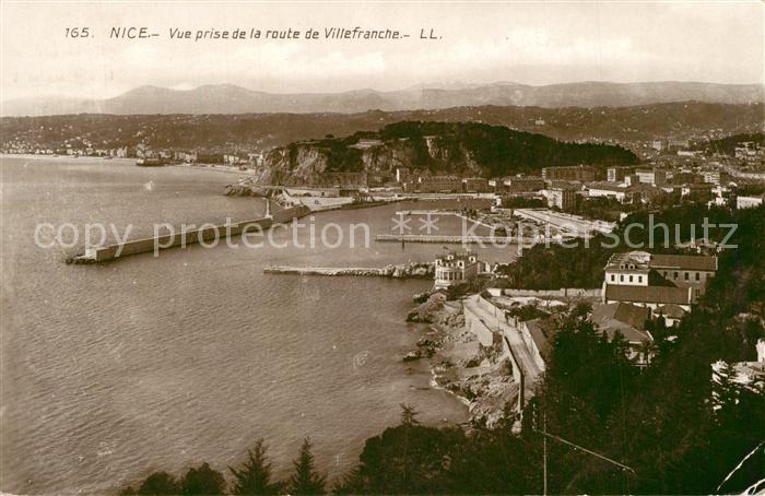 Nice Alpes Maritimes Vue prise de la route de Villefranche