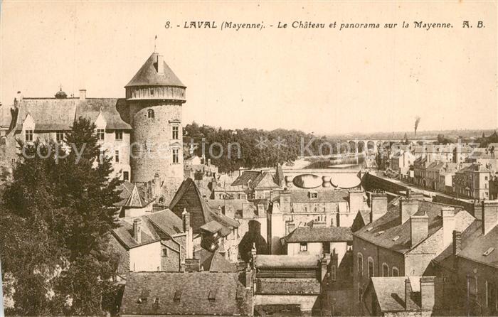 Laval Mayenne Chateau et panorama