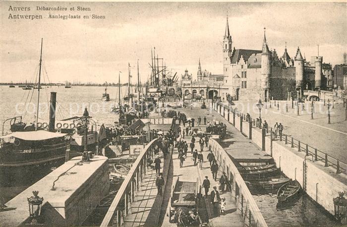Antwerpen Anvers aanlegplaats en Steen