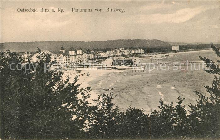 Binz Ruegen Strand Panorama vom Blitzweg