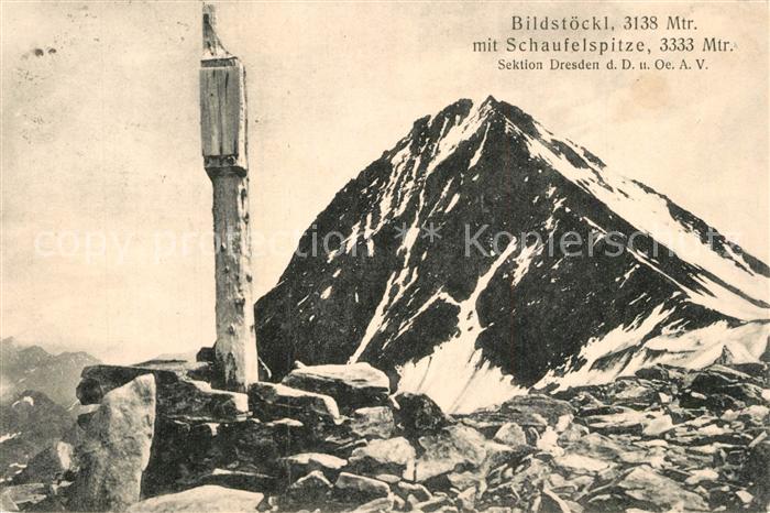 Soelden oetztal Bildstoeckl mit Schaufelspitze