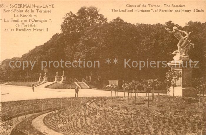 Saint-Germain-en-Laye Rond Point de la Terrasse Rosarium Escalier Henri II