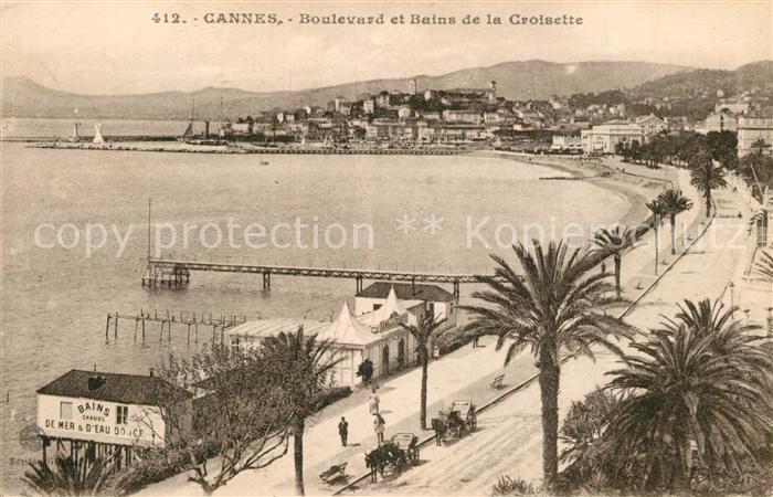 Cannes Alpes-Maritimes Boulevard et Bains de la Croisette