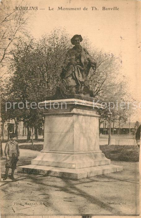 Moulins Allier Monument de Th. Banville