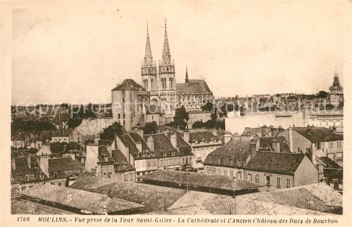 Moulins Allier Vue prise de la Tour Saint Gilles et Ca