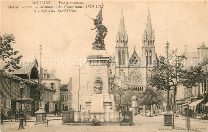 Moulins Allier March? Monument des Combattants Eglise