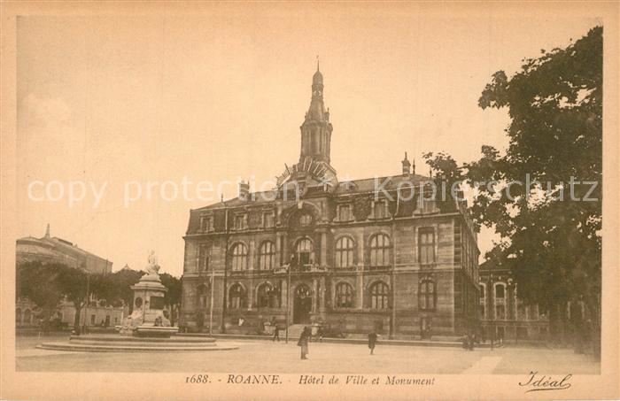 Roanne Loire Hotel de Ville et Monument