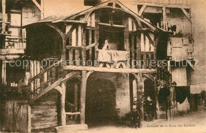 Rennes Ille-et-Vilaine Escalier de la Cour des Carmes