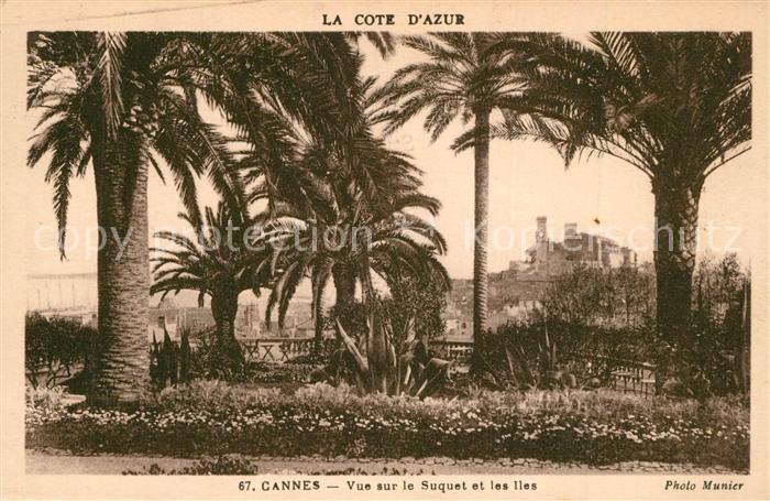 Cannes Alpes-Maritimes Vue sur le Suquet et les Iles