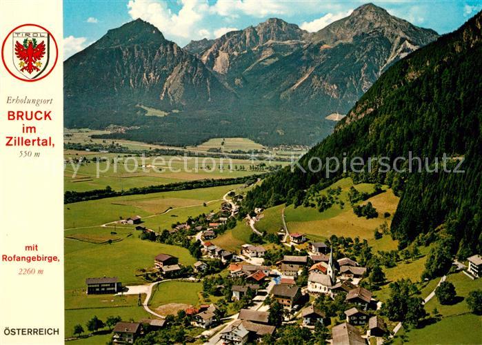 Bruck Ziller Fliegeraufnahme mit Rofangebirge