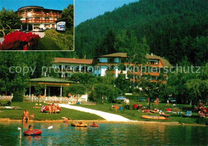Unterburg Klopeinersee Ferienhotel Krainz mit Haus Alpensee Restaurant St. Georg