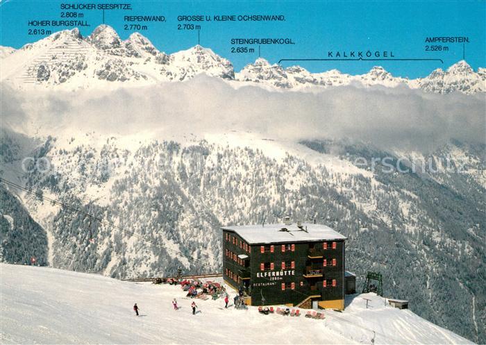 Neustift Stubaital Tirol Bergrestaurant Elferhuette Skigebiet Hochstubai Panoram
