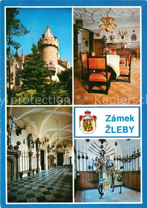 Zleby Zamek Rytirsky sal Rytirska sin Vstupni sin Schloss Rittersaal