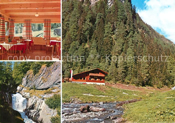 Hinterbichl Praegraten Jausenstation Pebell Alm Schlucht Bergbach Wasserfall