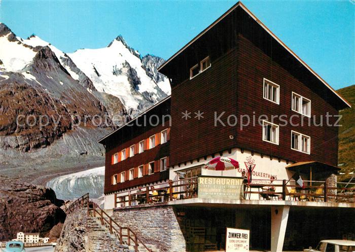 Heiligenblut Kaernten Grossglockner Hochalpenstrasse Karl Volkert Haus gegen Pas