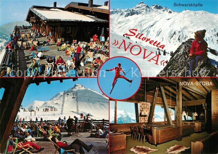 Gaschurn Vorarlberg Bergrestaurant Nova Stoba Skigebiet Silvretta Nova Montafon