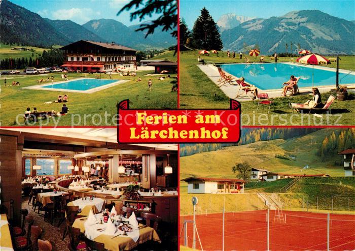 Erpfendorf Gasthof Pension Restaurant Laerchenhof Swimming Pool Tennisplatz