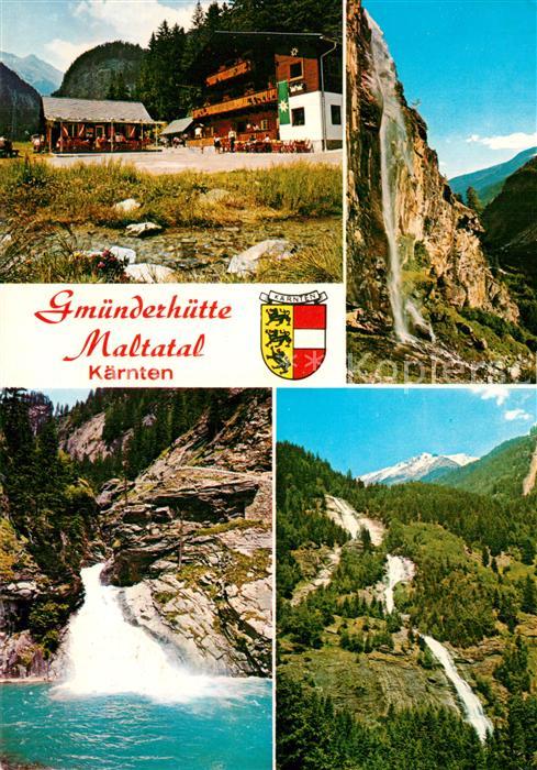 Maltatal Kaernten Gmuender Huette Wasserfall Landschaftspanorama Alpen