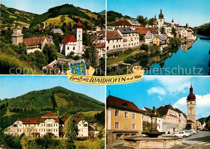 Waidhofen Ybbs Partie an der Ybbs Buchenbergheim Forellenbrunnen Stadtturm