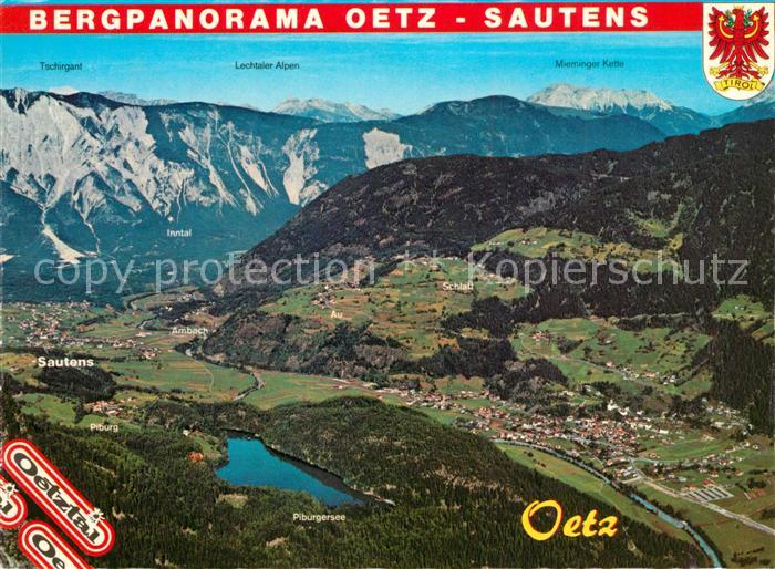 Oetz Bergpanorama Oetz Sautens oetztal Fliegeraufnahme